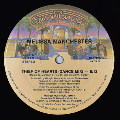 Melissa Manchester : Thief Of Hearts (12")