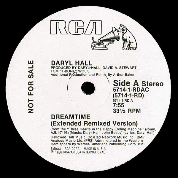 Daryl Hall : Dreamtime (12", Promo)