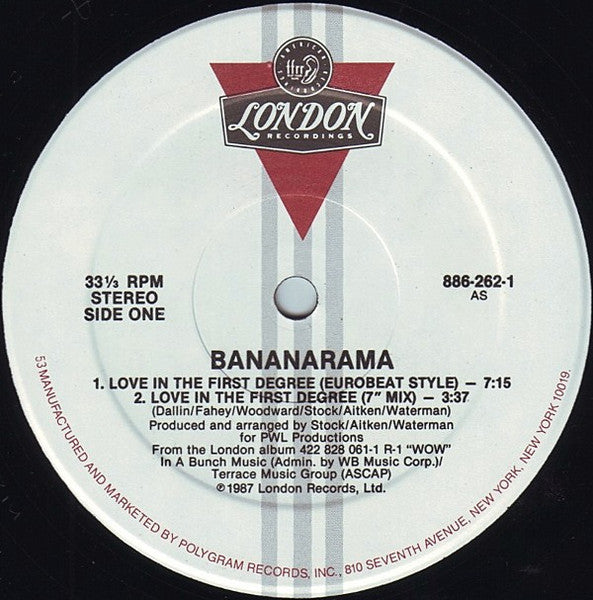 Bananarama : Love In The First Degree (12", Single)