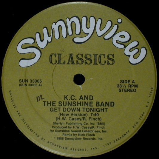 K.C. And The Sunshine Band* : Get Down Tonight (12")