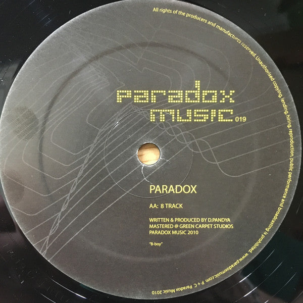 Paradox : Perhaps The Future / 8 Track (12")
