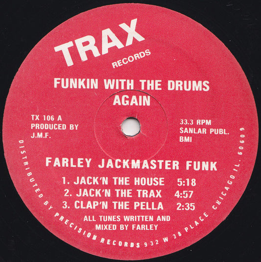 Farley Jackmaster Funk* : Funkin With The Drums Again (12", Red)