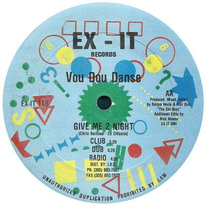 Vou Dou Danse : 2 Get 2 U (12")