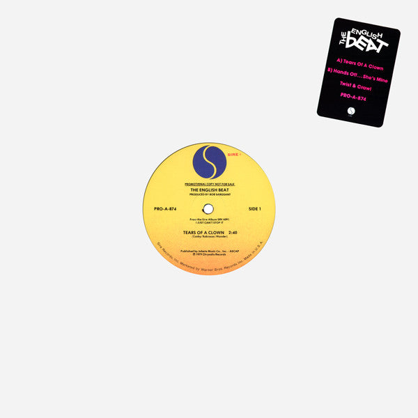 The English Beat* : Tears Of A Clown / Hands Off...She's Mine / Twist & Crawl (12", Promo)