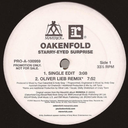 Oakenfold* : Starry-Eyed Surprise (12", Single, Promo)