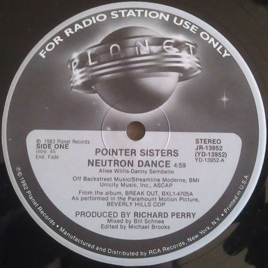 Pointer Sisters : Neutron Dance (12", Promo)