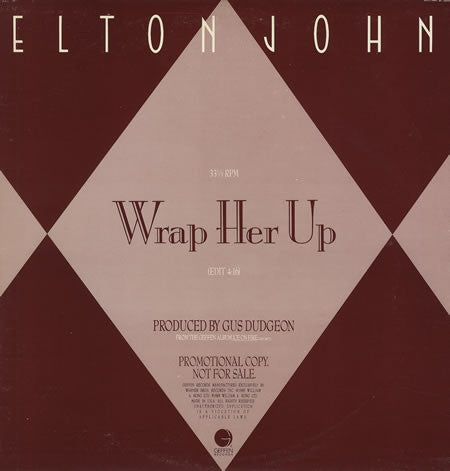 Elton John : Wrap Her Up (12", Single, Promo)