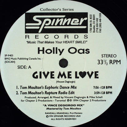 Holly Oas / Panorama (7) : Give Me Love / The Power Of Love (12")
