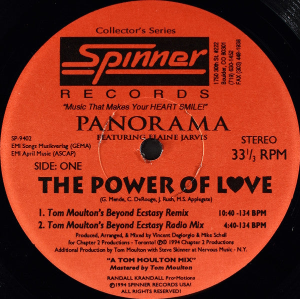 Holly Oas / Panorama (7) : Give Me Love / The Power Of Love (12")