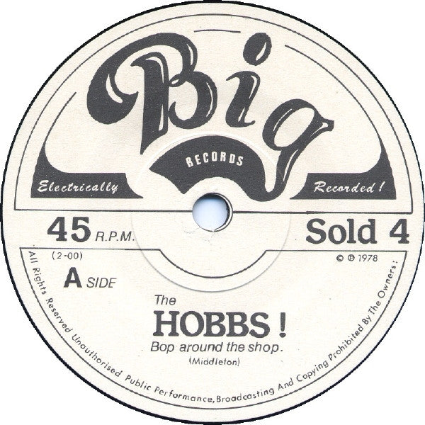 The Hobbs : Bop Around The Shop (7")
