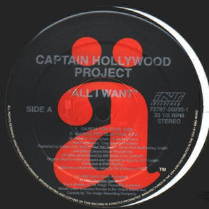 Captain Hollywood Project : All I Want (12", Maxi)