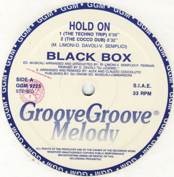 Black Box : Hold On (2x12", Ltd, Promo)