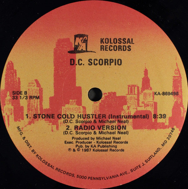 D.C. Scorpio : Stone Cold Hustler (12")