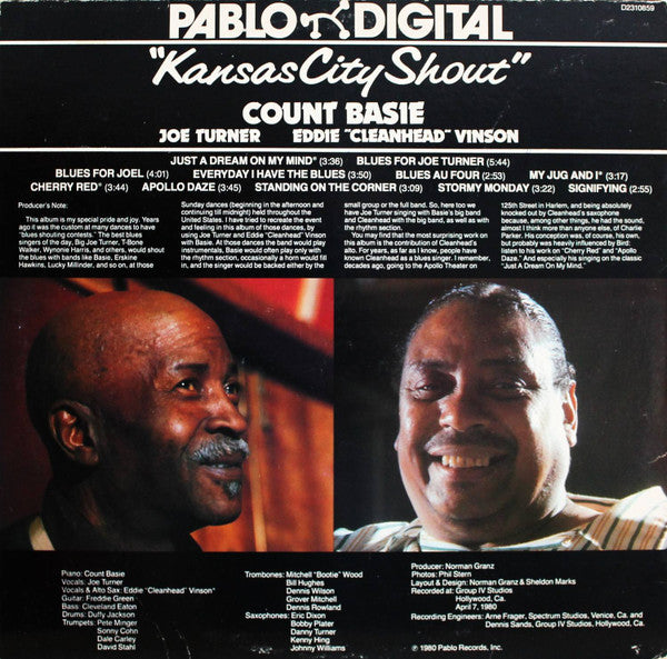 Count Basie, Big Joe Turner, Eddie "CleanHead" Vinson : Kansas City Shout (LP, Album, Red)