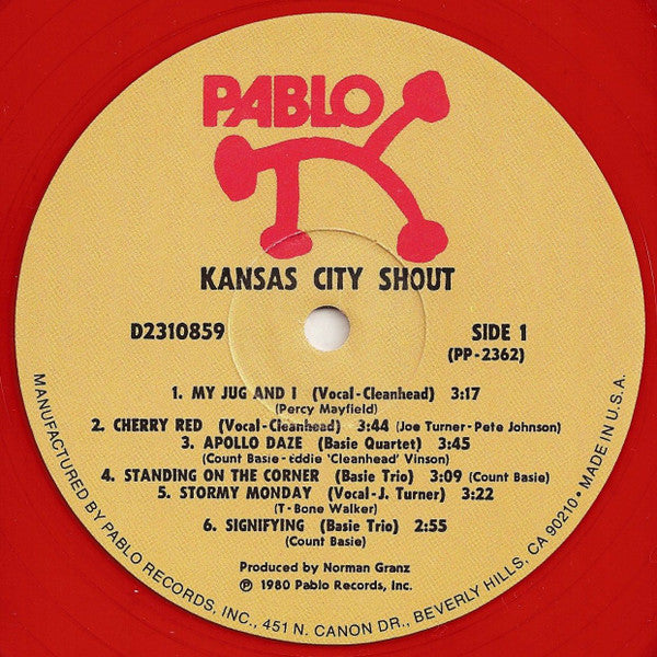 Count Basie, Big Joe Turner, Eddie "CleanHead" Vinson : Kansas City Shout (LP, Album, Red)