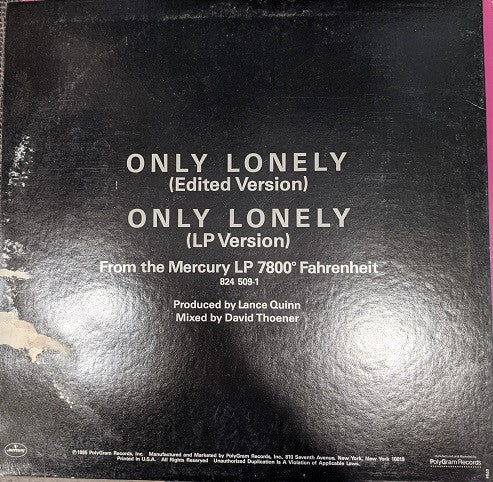 Bon Jovi : Only Lonely (12", Single, Promo)