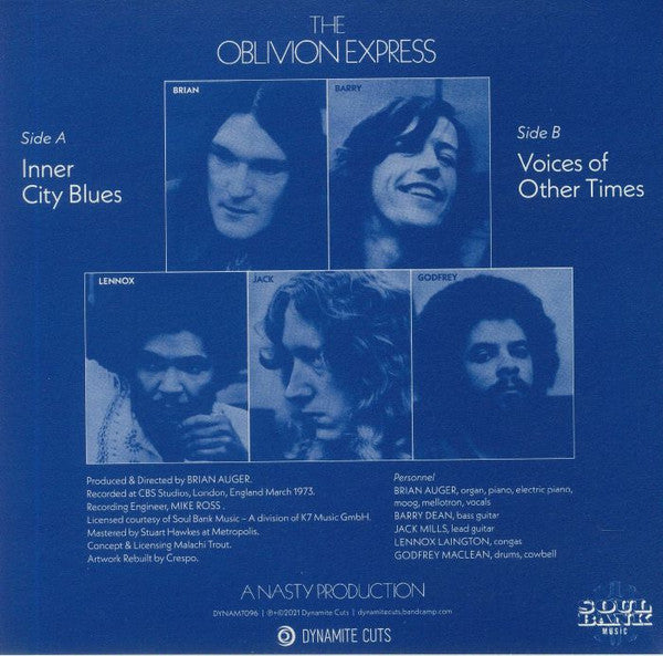 Brian Auger's Oblivion Express : Inner City Blues / Voices Of Other Times (7")