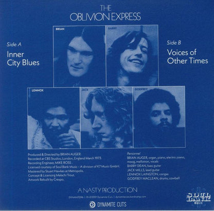 Brian Auger's Oblivion Express : Inner City Blues / Voices Of Other Times (7")