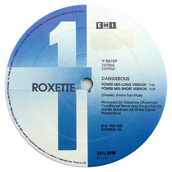 Roxette : Dangerous (12", M/Print)