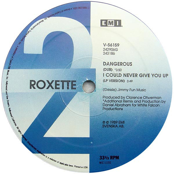 Roxette : Dangerous (12", M/Print)