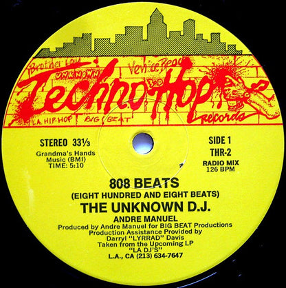 The Unknown D.J.* : 808 Beats (Eight Hundred And Eight Beats) (12")