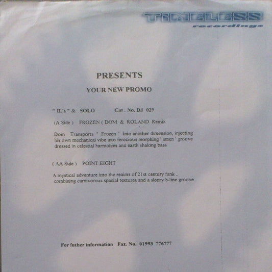 Il's & Solo* : Frozen (Dom & Roland Remix) / Point Eight (12", Promo, W/Lbl)