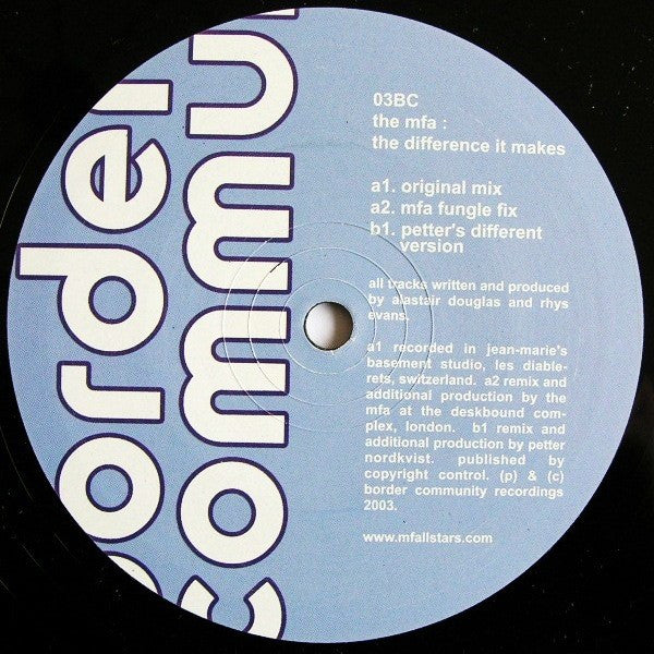 The MFA : The Difference It Makes (12")