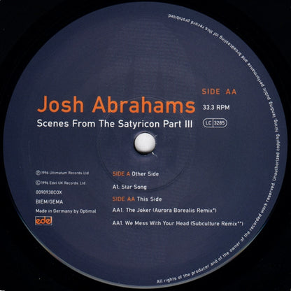 Josh Abrahams : Scenes From The Satyricon Part III (12")