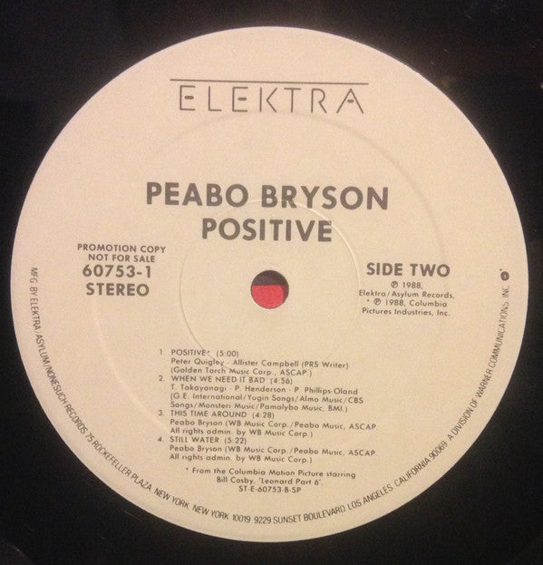 Peabo Bryson : Positive (LP, Album, Promo, Spe)