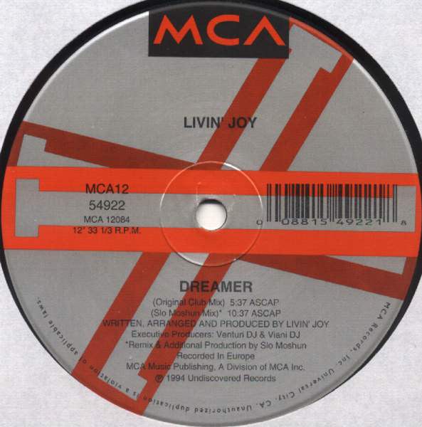 Livin' Joy : Dreamer (12", Single)
