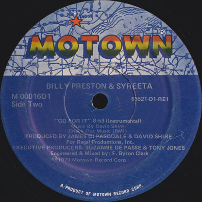 Billy Preston & Syreeta : Go For It (12", Single)