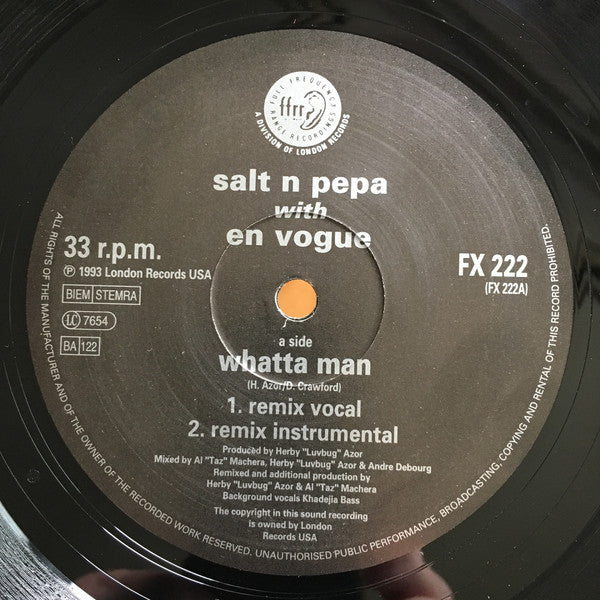 Salt 'N' Pepa With En Vogue : Whatta Man (12", Single)