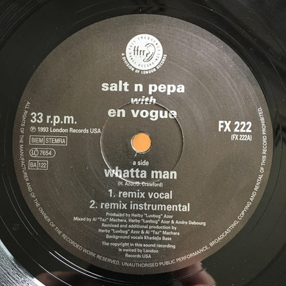 Salt 'N' Pepa With En Vogue : Whatta Man (12", Single)