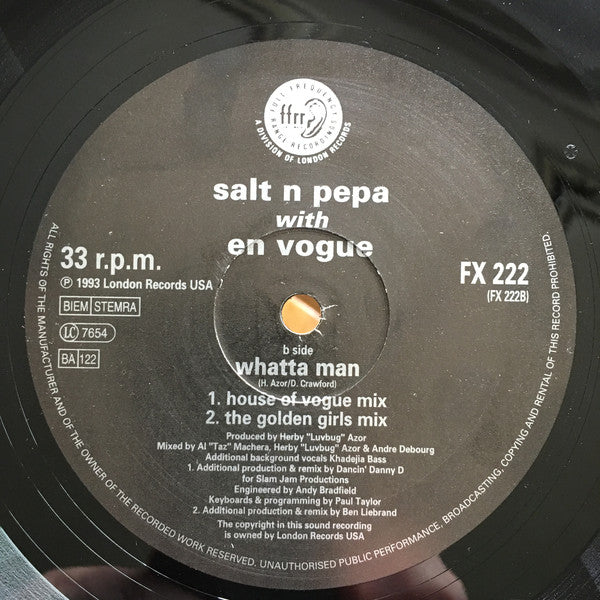Salt 'N' Pepa With En Vogue : Whatta Man (12", Single)