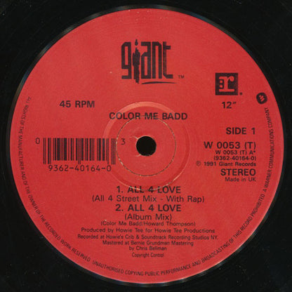 Color Me Badd : All 4 Love (12", Single)