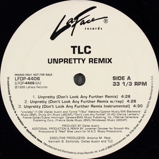 TLC : Unpretty Remix (12", Promo)