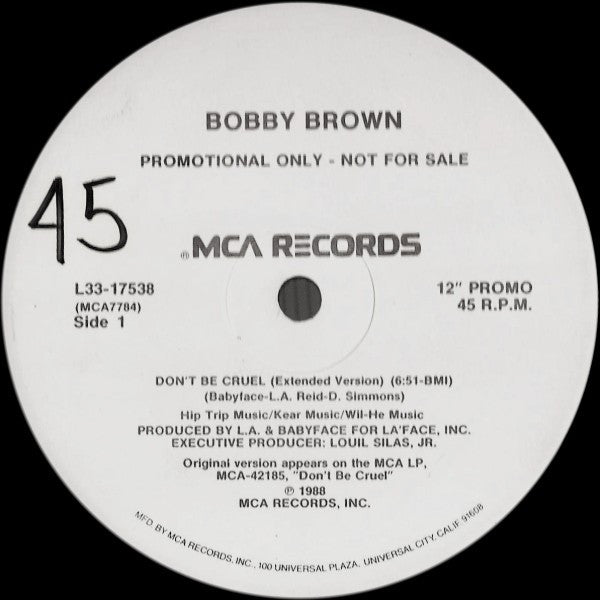 Bobby Brown : Don't Be Cruel (12", Promo)