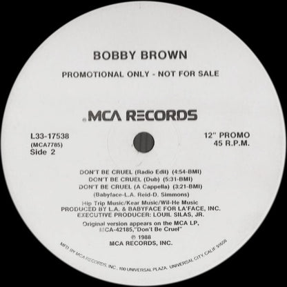 Bobby Brown : Don't Be Cruel (12", Promo)