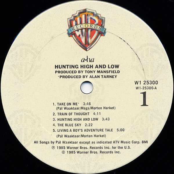 a-ha : Hunting High And Low (LP, Album, Club)
