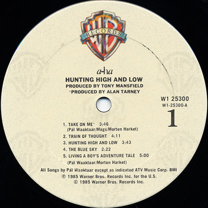 a-ha : Hunting High And Low (LP, Album, Club)