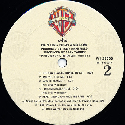 a-ha : Hunting High And Low (LP, Album, Club)