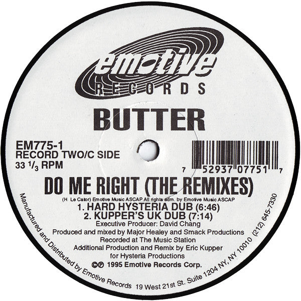 Butter : Do Me Right (The Remixes) (2x12", Ltd)
