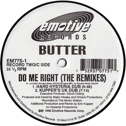 Butter : Do Me Right (The Remixes) (2x12", Ltd)