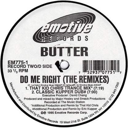Butter : Do Me Right (The Remixes) (2x12", Ltd)