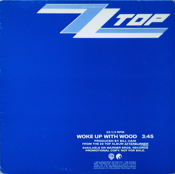 ZZ Top : Woke Up With Wood (12", Promo)