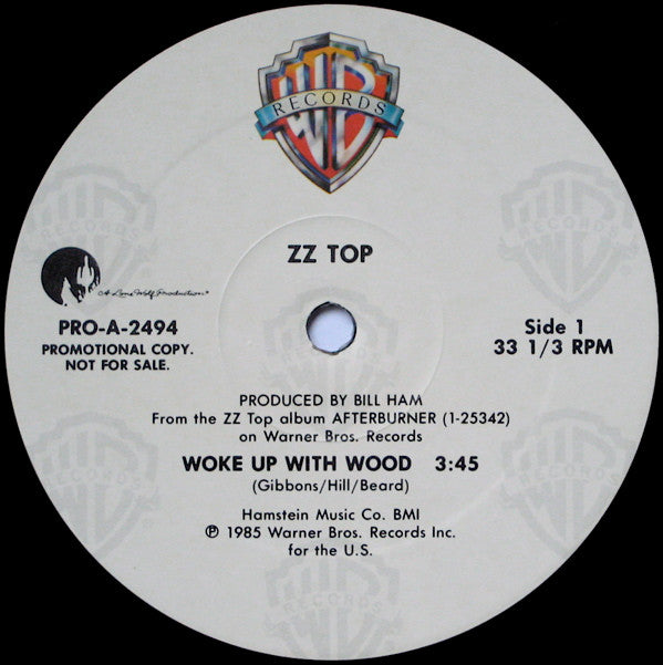ZZ Top : Woke Up With Wood (12", Promo)