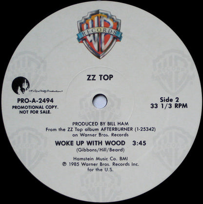 ZZ Top : Woke Up With Wood (12", Promo)