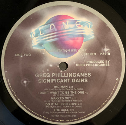 Greg Phillinganes : Significant Gains (LP, Album, Promo, Spe)