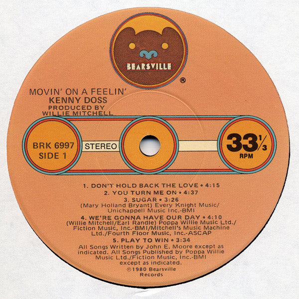Kenny Doss : Movin' On A Feelin' (LP, Album)