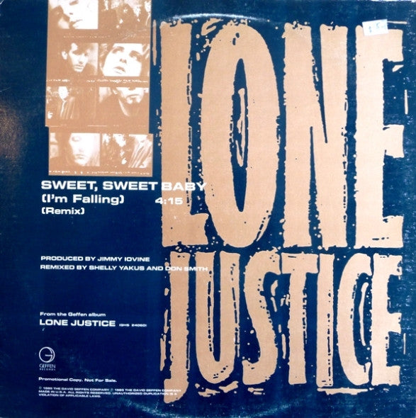 Lone Justice : Sweet, Sweet Baby (I'm Falling) (Remix) (12", Maxi, Promo)